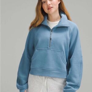 Lululemon Scuba Oversized Funnel Neck Half Zip - Utility Blue M/L